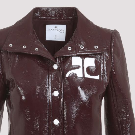 25FW 쿠레쥬 가죽 자켓 PERCBL005VY0014 4010 BURGUNDY - COURREGES