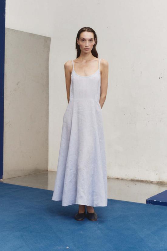  다두라 롱 원피스 다투라 클라우드 리넨 고데 슬립 드레스 - DATURA