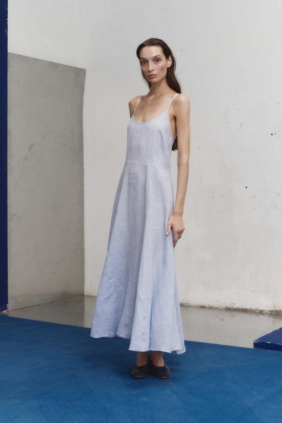  다두라 롱 원피스 다투라 클라우드 리넨 고데 슬립 드레스 - DATURA