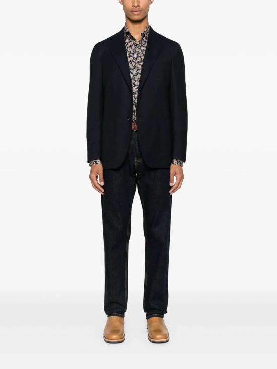 25FW 에트로 긴팔 셔츠 MRIB002599SA5M4X0810 Blue - ETRO