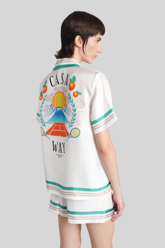 25FW 카사블랑카 블라우스 423528 WPF25 SH 200 WHITE - CASABLANCA