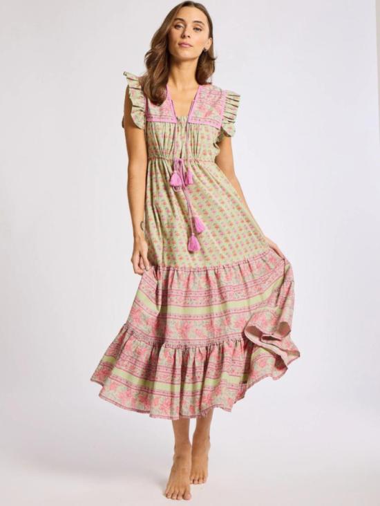  Mille 숏 원피스 밀레 에스메 튤립 프린트 드레스