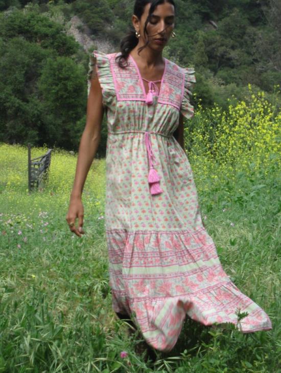  Mille 숏 원피스 밀레 에스메 튤립 프린트 드레스 - MILLE