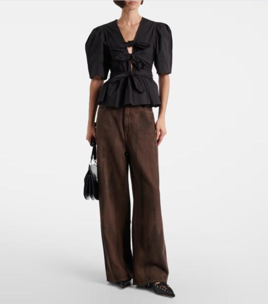  가니 데님 원피스 오버다이드 헤비 데님 배기 진