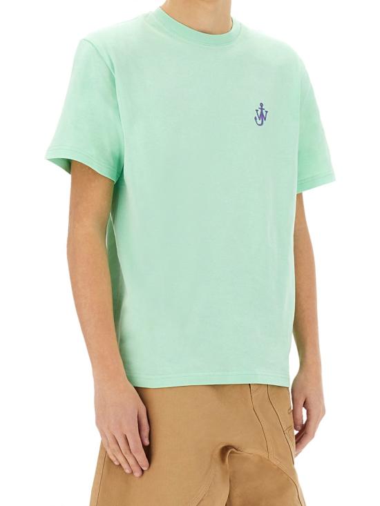 25SS JW앤더슨 앵커 자수 티셔츠 JT0257 PG1510520 GREEN - JW ANDERSON