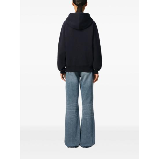 25SS 아미 파리 로고패치 후드 티셔츠 USW275 7474011 BLUE - AMI