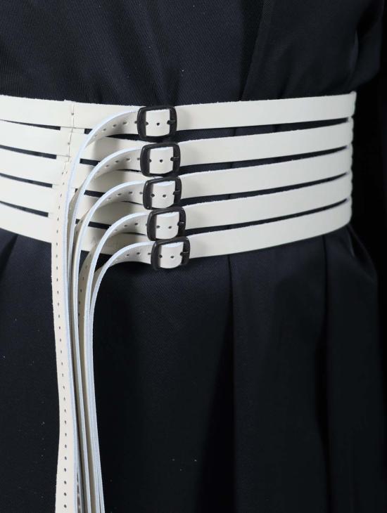  AUMORFIA 와이드 벨트 Aumorfia 펜타드  화이트 - OTHER BRANDS