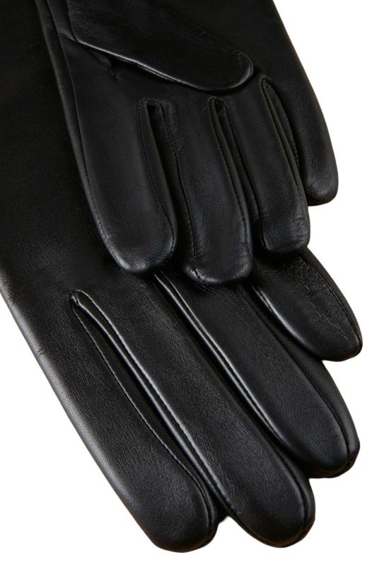  리비아나 콘티 장갑 롱 레더 글러브 웜 블랙 - LIVIANA CONTI