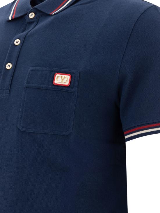 25SS 발렌티노 가라바니 폴로 티셔츠 6V3MH01KAQJ D51 BLUE - VALENTINO GARAVANI