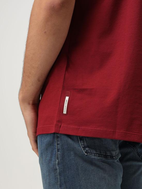 25FW 알마니 반팔 티셔츠 XM001282AF10364 UA328 Burgundy - ARMANI