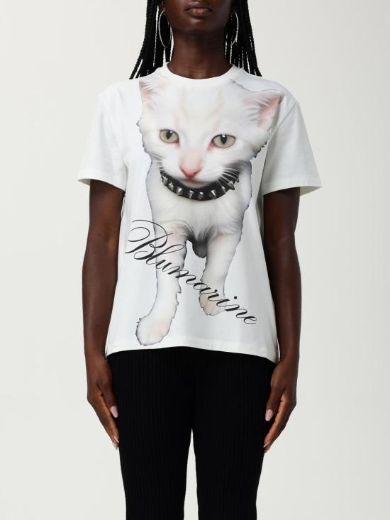 25FW 블루마린 반팔 티셔츠 2T101A C1031 White