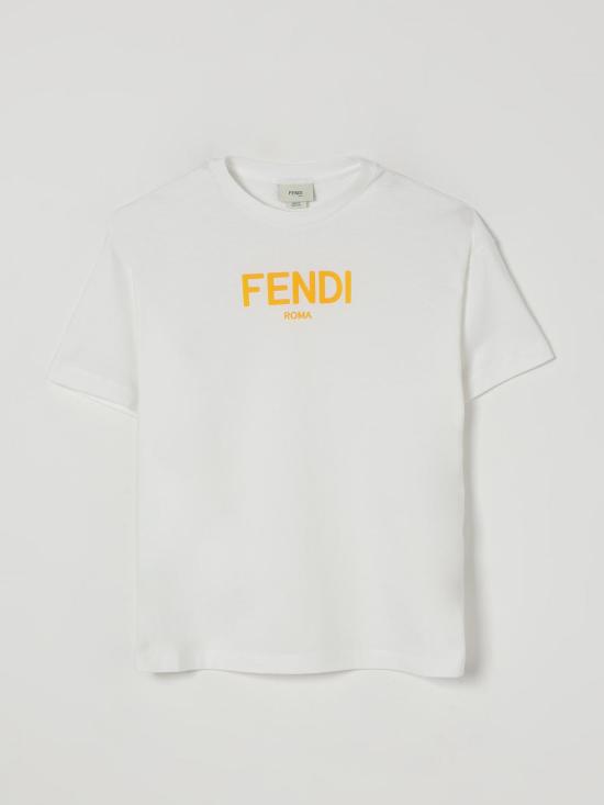 25FW [키즈] 펜디 티셔츠 JUI1377AJ F0TU9 White