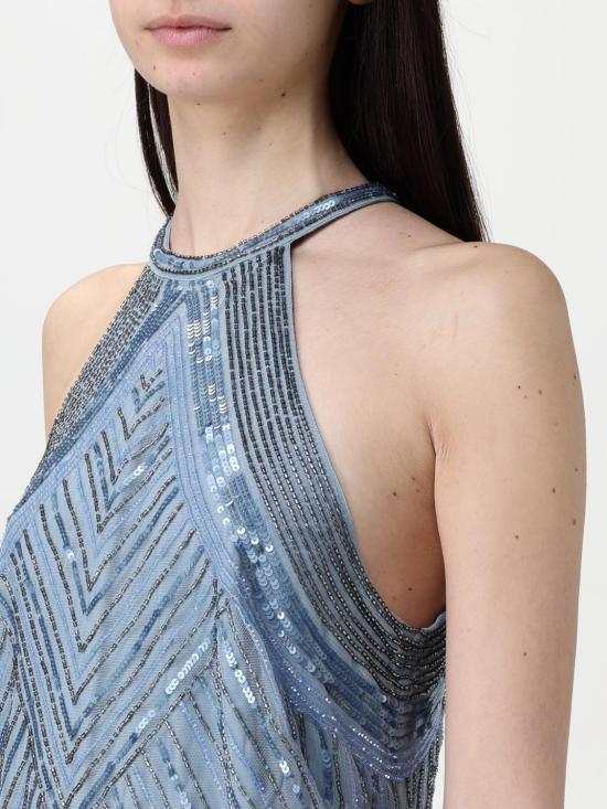 25SS 랄프 로렌 롱 원피스 253963626001 LIGHT BLUE MULTI Gnawed Blue - RALPH LAUREN