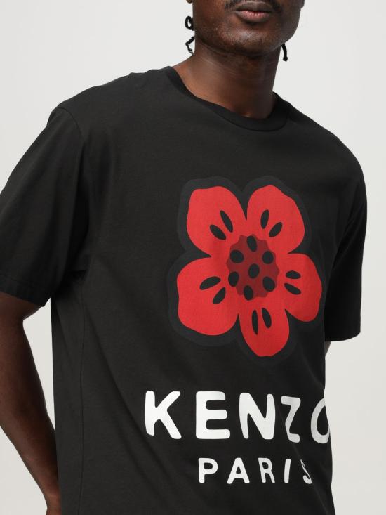 25FW 겐조 반팔 티셔츠 FE65TS4754SO 99J Black - KENZO