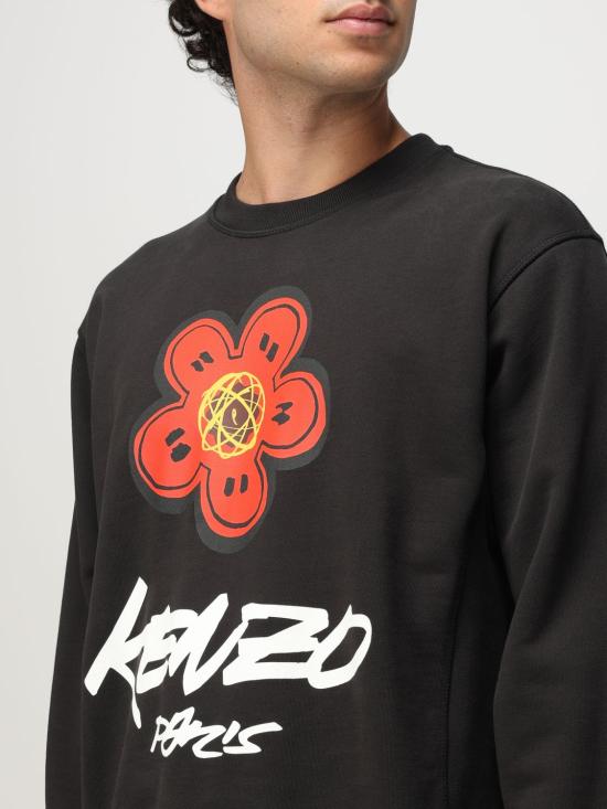 25FW 겐조 긴팔 티셔츠 FF65SW2524MC 99J Black - KENZO