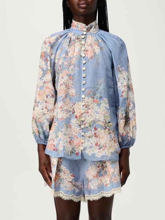 25FW 짐머만 블라우스 3548TSS255 TLBLBTFLO Gnawed Blue