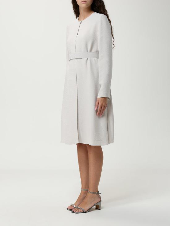 25FW 엠포리오 아르마니 미디 원피스 EW002310TE15812 F1028 Ivory - EMPORIO ARMANI