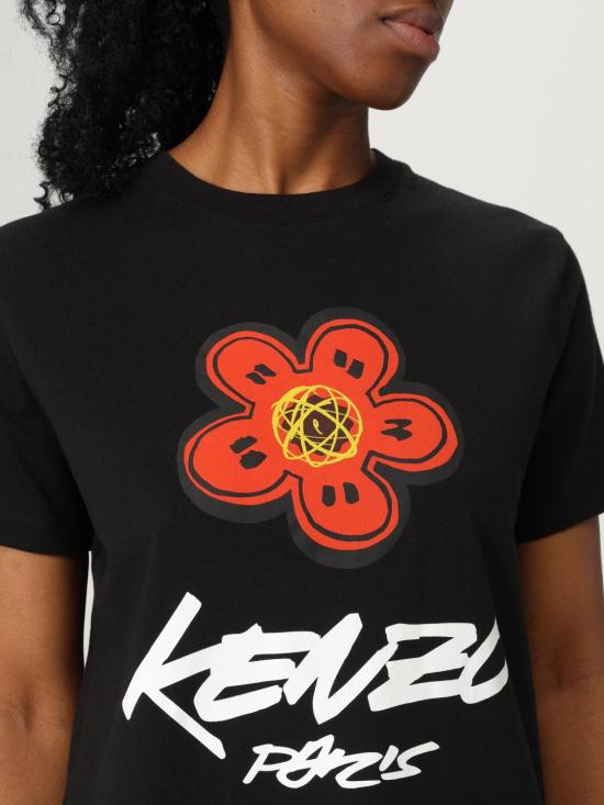 25FW 겐조 반팔 티셔츠 FF62TS3564SG 99J Black - KENZO