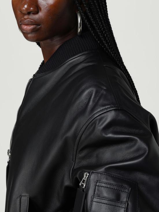 25FW 디 아티코 봄버 자켓 251WCB00004LBT128AA 100 Black - THE ATTICO