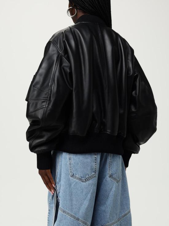 25FW 디 아티코 봄버 자켓 251WCB00004LBT128AA 100 Black - THE ATTICO