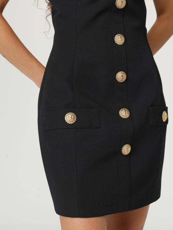 25FW 발망 숏 원피스 FF1R5131WC09 0PA Black - BALMAIN