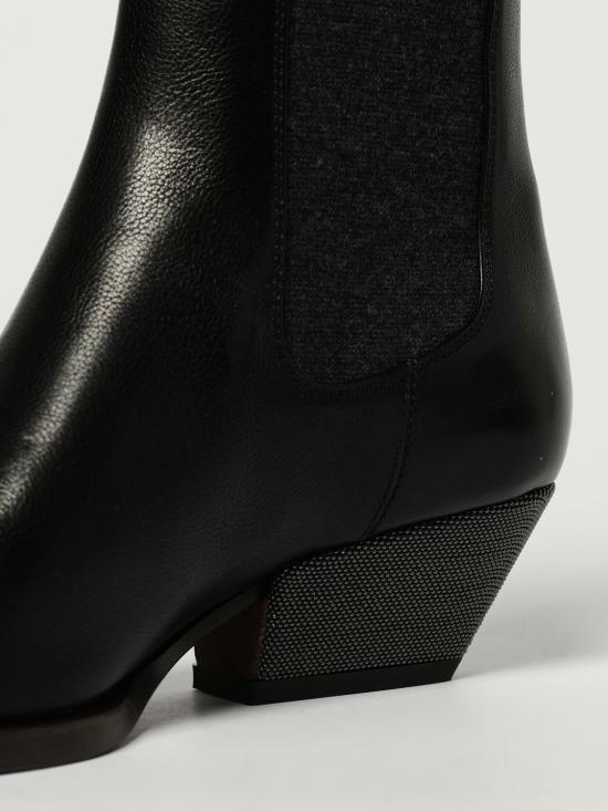 25FW 브루넬로 쿠치넬리 뮬/슬리퍼 MZORC3050P C101 Black - BRUNELLO CUCINELLI