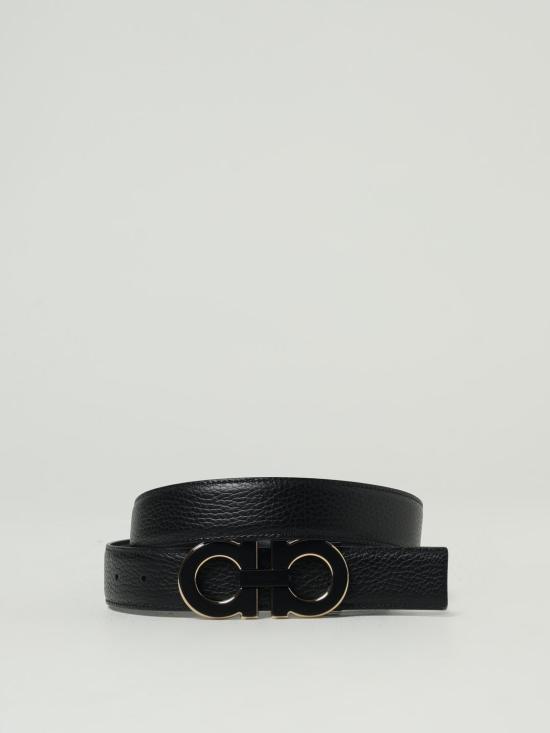 25FW 살바토레 페라가모 가죽 벨트 670460 786992 007 Black - SALVATORE FERRAGAMO