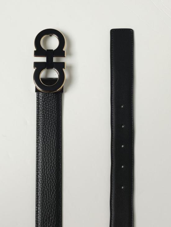 25FW 살바토레 페라가모 가죽 벨트 670460 786992 007 Black - SALVATORE FERRAGAMO