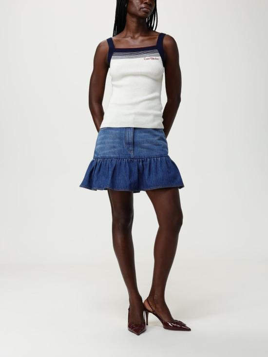 25FW 발렌티노 가라바니 숏 스커트 7B3DD20L9KH 558 Blue - VALENTINO GARAVANI