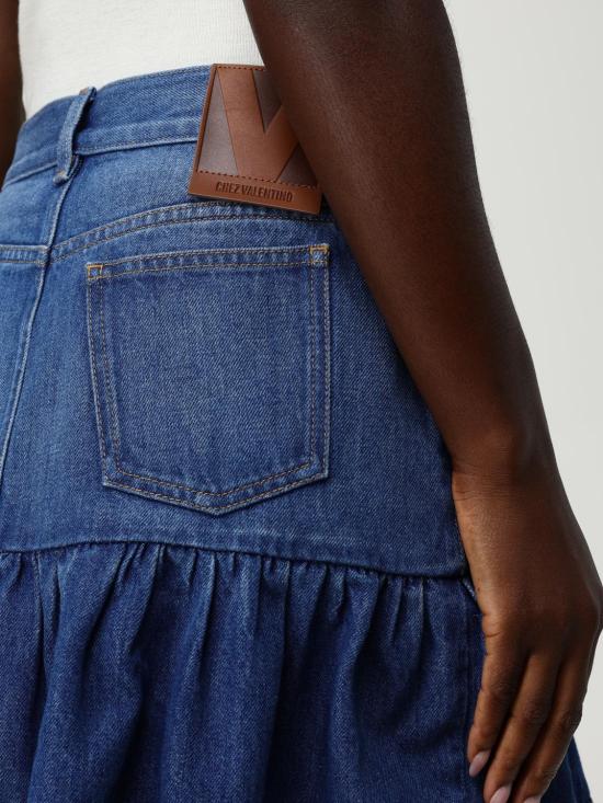 25FW 발렌티노 가라바니 숏 스커트 7B3DD20L9KH 558 Blue - VALENTINO GARAVANI