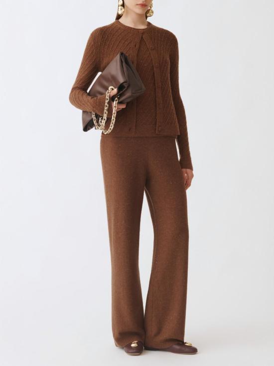 25FW 파비아나 필리피 울 실크 스팽글 카디건 MAD215F112D296 1267 Mahogany - FABIANA FILIPPI