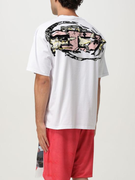 25FW 디젤 반팔 티셔츠 A195520PLAT 100 White - DIESEL