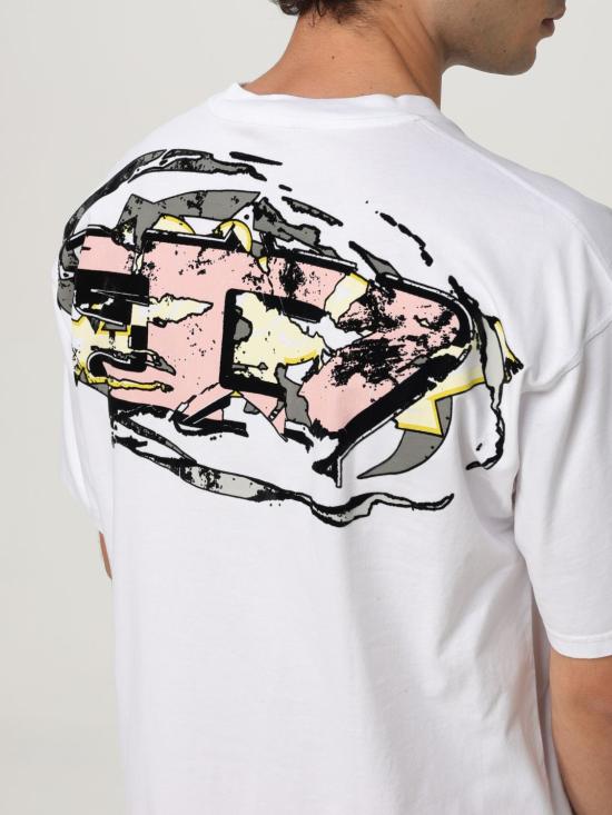 25FW 디젤 반팔 티셔츠 A195520PLAT 100 White - DIESEL