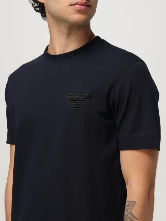 25FW 엠포리오 아르마니 반팔 티셔츠 EM002832AF12955 UB118 Blue - EMPORIO ARMANI