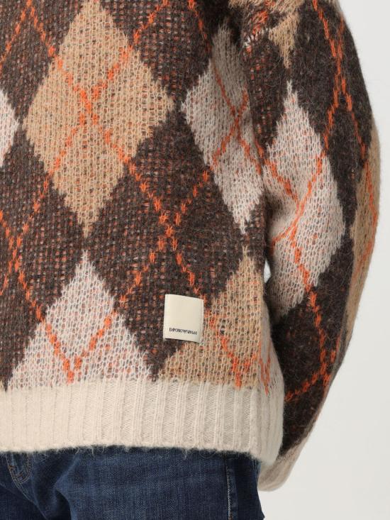 25FW 엠포리오 아르마니 스웨터 EM002500AF19842 F6001 Brown - EMPORIO ARMANI