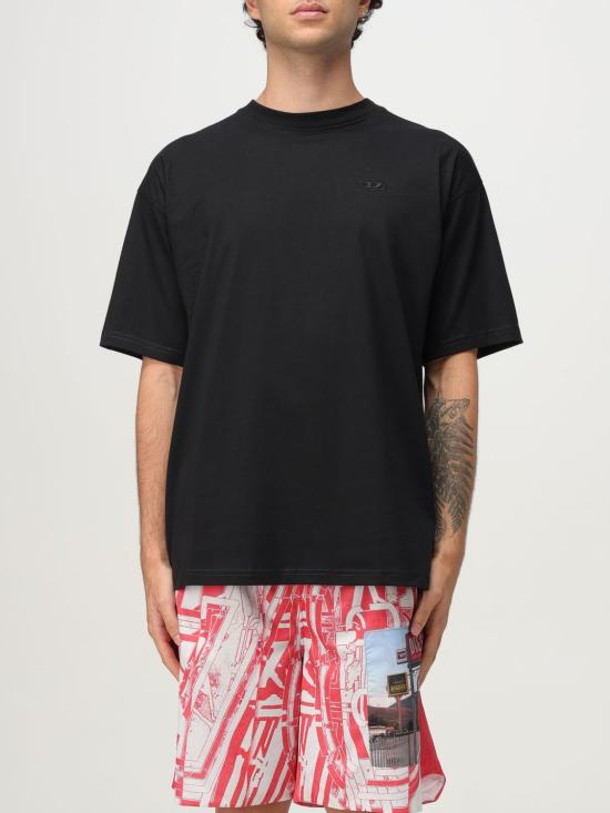 25FW 디젤 반팔 티셔츠 A195520PLAT 9XX Black