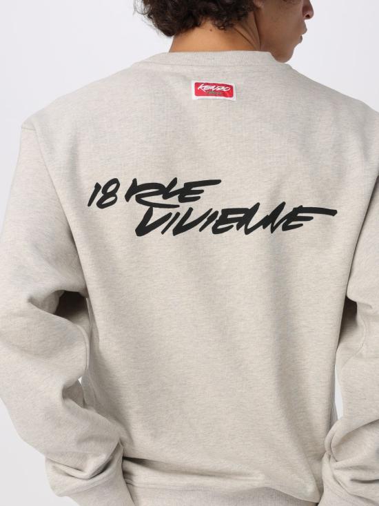 25FW 겐조 긴팔 티셔츠 FF65SW2524MC 93 Grey - KENZO