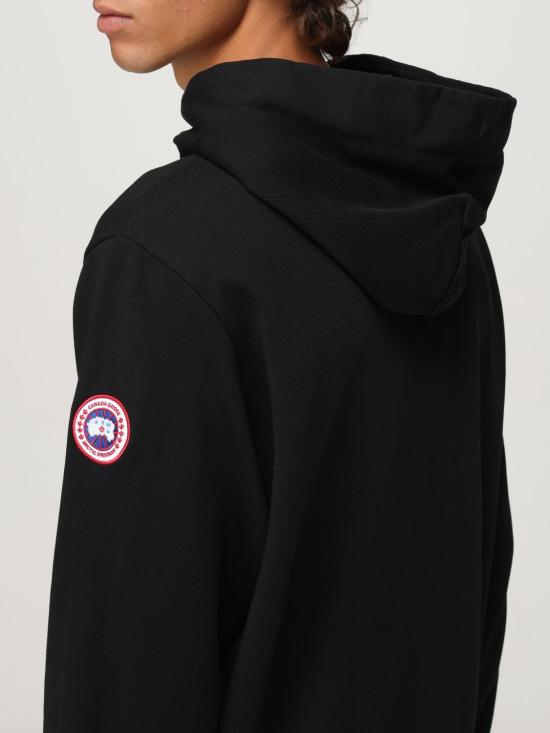 25FW 캐나다구스 휴런 후드 티셔츠 7403M 9061 Black - CANADA GOOSE