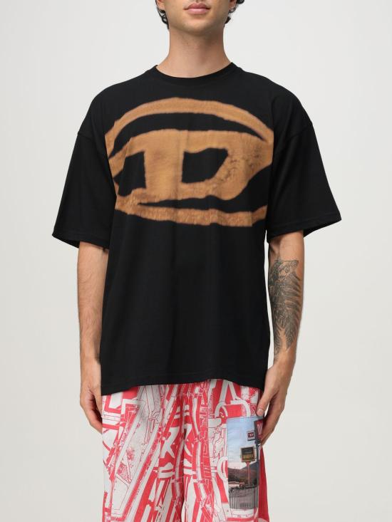 25FW 디젤 반팔 티셔츠 A148720QKAS 9XX Black