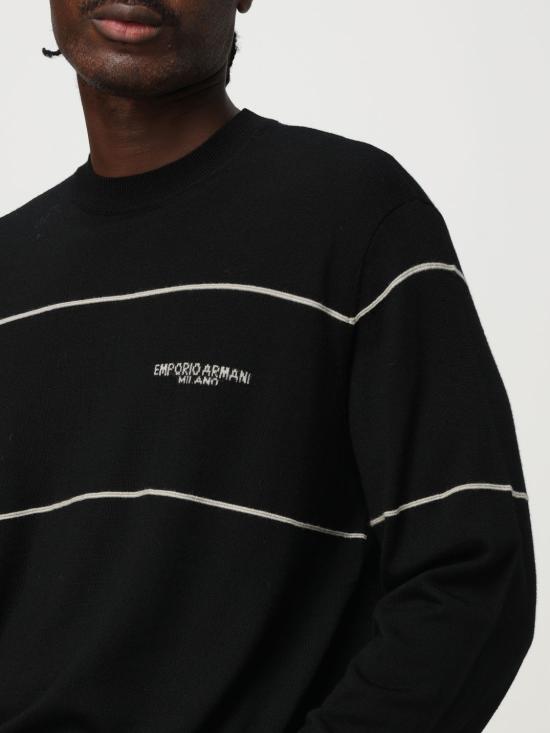 25FW 엠포리오 아르마니 스웨터 EM002796AF14199 MC156 Black - EMPORIO ARMANI