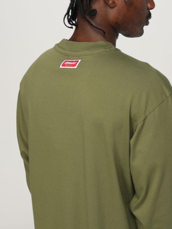 25FW 겐조 보크 플라워 긴팔 티셔츠  FF65TL3514SG 50 Green - KENZO