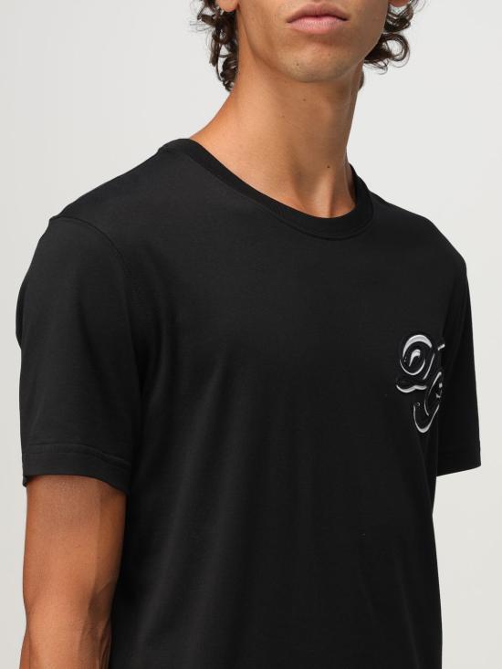 25FW 돌체앤가바나 반팔 티셔츠 G8RN8ZG7PJ0 N0000 Black - DOLCE & GABBANA