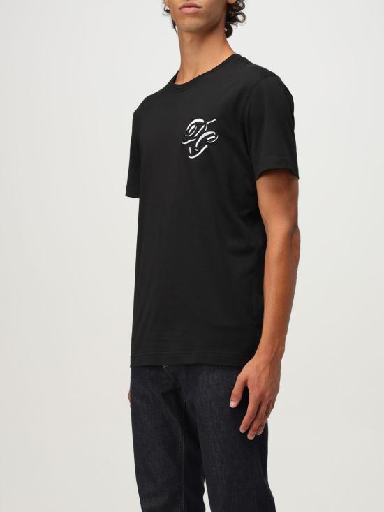 25FW 돌체앤가바나 반팔 티셔츠 G8RN8ZG7PJ0 N0000 Black - DOLCE & GABBANA