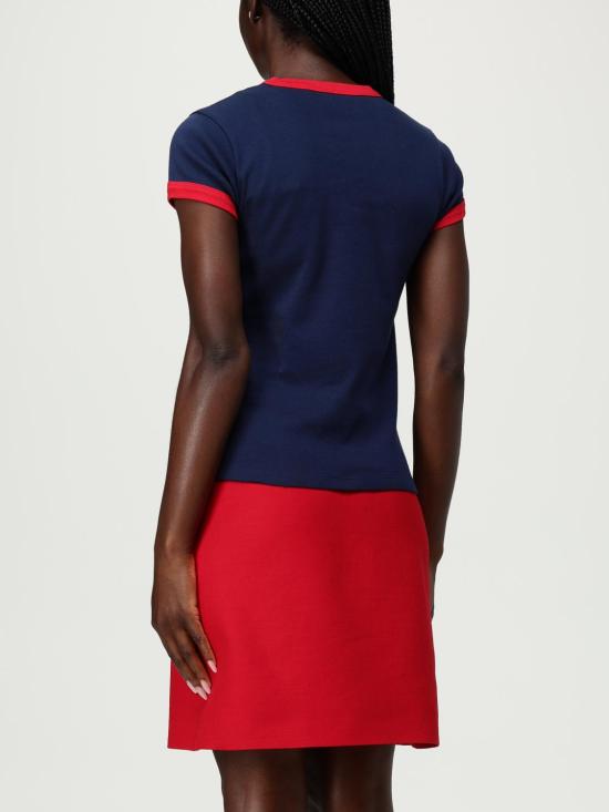 25FW 발렌티노 가라바니 반팔 티셔츠 7B3MG24D970 BN4 Indigo - VALENTINO GARAVANI