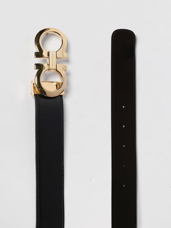 26SS 살바토레 페라가모 간치니 레더 벨트 675542 586940 NERO HICKORY Black - SALVATORE FERRAGAMO