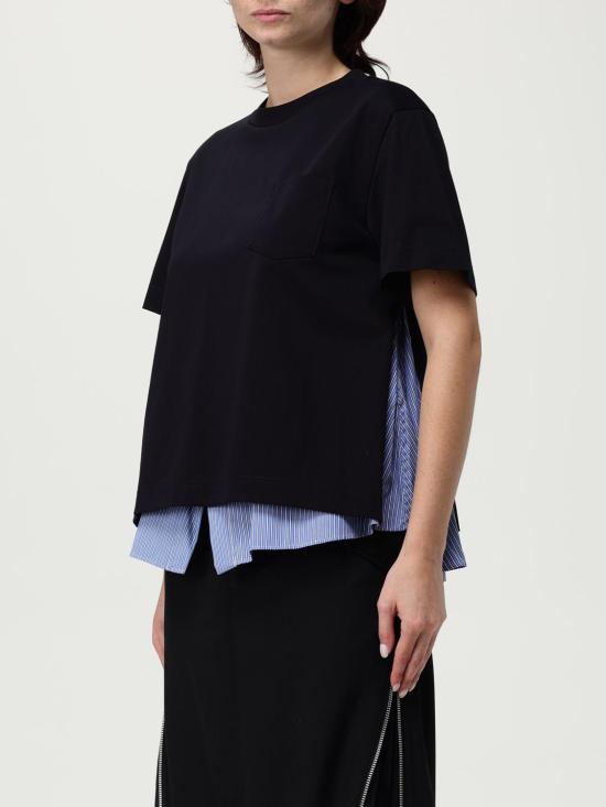 25FW 사카이 반팔 티셔츠 2508014 239 Navy - SACAI