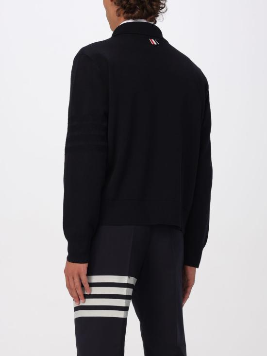 25FW 톰브라운 집업 니트 MKT021AY1055 415 Navy - THOM BROWNE