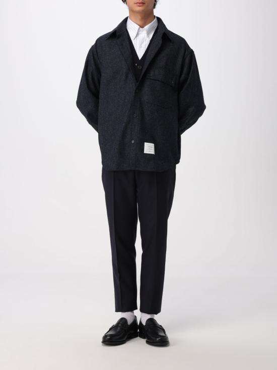 25FW 톰브라운 스트레이트 팬츠 MTC159A00626 415 Navy - THOM BROWNE