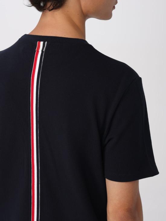 25FW 톰브라운 반팔 티셔츠 MJS056A00050 415 Blue - THOM BROWNE