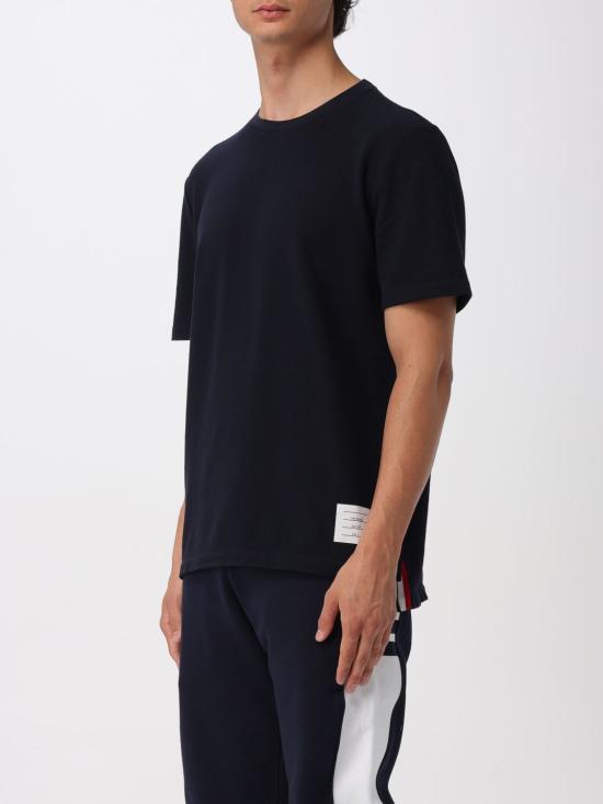 25FW 톰브라운 반팔 티셔츠 MJS056A00050 415 Blue - THOM BROWNE